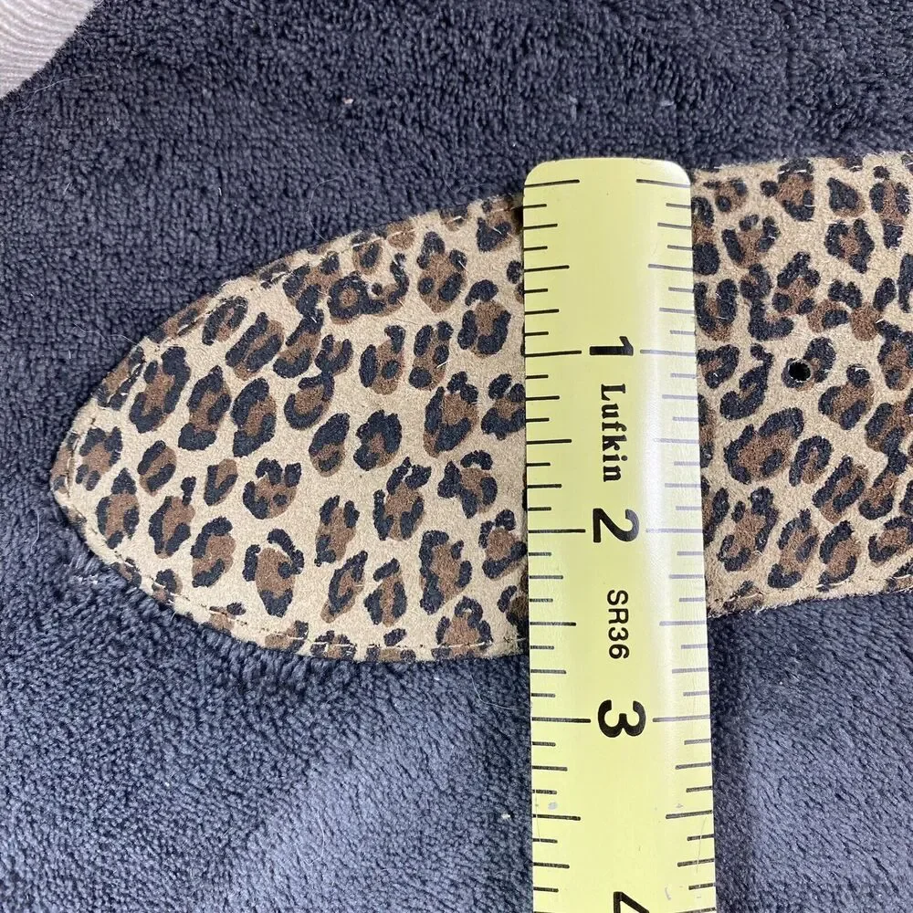 EXPRESS Leopard Print Belt 9634 Leather Big Bkl Women's Small Mob Wife Y2K 90s